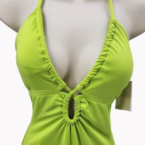 Michael Kors Size 14 Limeade One Piece Swimsuit NWT $118 MSRP - Picture 2 of 10